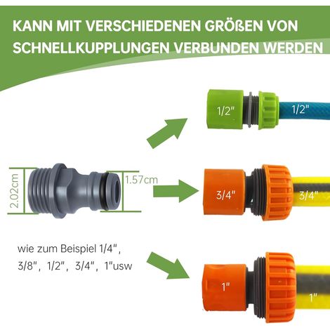 Agora-Tec® Schlauchanschluss Set für 1 Zoll (25,4mm) Schlauch mit 2 Messing Schlauchtüllen 1