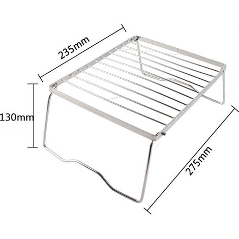 Mini barbecue pliable portable en acier inoxydable pour extérieur (1/5)