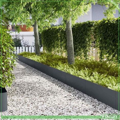 Bordure de Pelouse - ABI - 20 pcs - Acier laminé à froid - Anthracite - 100 x 0,05 x 30 cm (1/5)