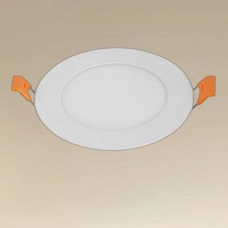 Trade Shop - 6 WATT EINBAU-LED-PANEL RUND WEISS Ø120MM LICHT 3000K-6500K IP20 00021 - (1/4)