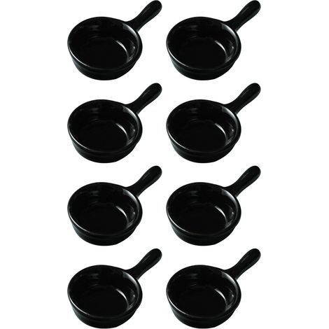 Keramik-Ramekins – 8-teilig – Mini-Saucenschälchen – Ergonomischer Griff – Ofen-, mikrowellen-, spülmaschinen- und gefriergeeignet – Mehrfarbig (1/5)