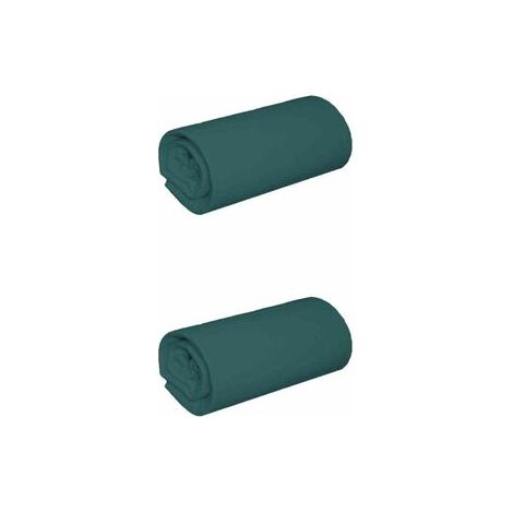 Lot de 2 draps housses jersey bleu canard bonnet 30 cm 90x200