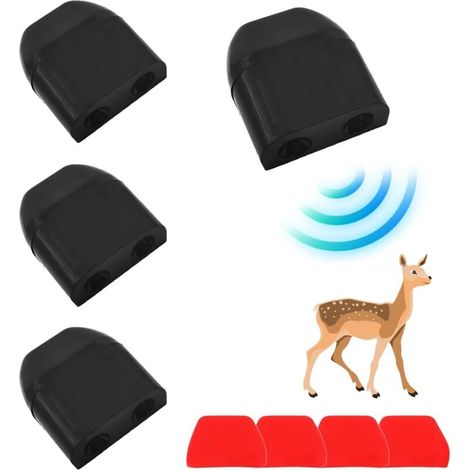 Ultraschallpfeife, Ultraschall-Hirschwarnpfeife, verhindert, dass Tiere anstoßen, für Autos, LKWs, Motorräder, 4er-Pack (1/4)