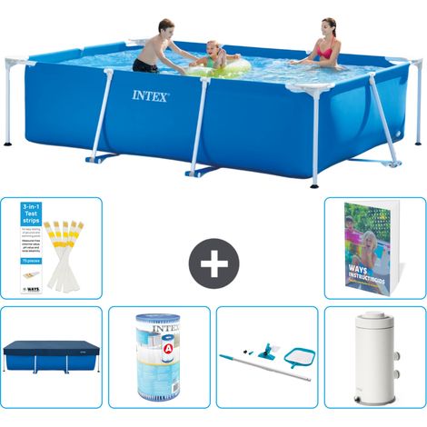 Intex Piscina con estructura Rectangular - 300x200x75 cm - 7-piezas  S130