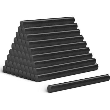 50 Pièces 7 x 100mm Bâtons de Colle Chaude, Bâtons de Colle Thermofusible Pour Pistolet à Colle Chaude (Noir) (1/5)