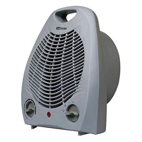 Termozeta TZR15GB Caldobagno Termoventilatore 2 Potenze 1000W 2000W Termostato Regolabile Protezione Termica colore Grigio