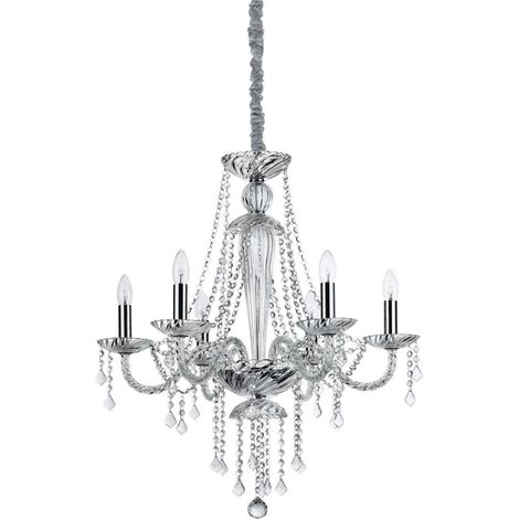 Ideal Lux Amadeus - 6 Licht Pendelleuchte Trasparent, E14