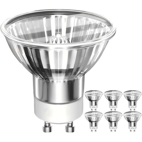 Lot de 6 Ampoules Halogènes GU10 30W 220V, Dimmable, 2800K Blanc Chaud, Réflecteur Spot, Downlight, 35° (1/5)