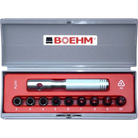 Emporte piece boehm de 2 à 10 mm coffret de 9 emporte pieces
