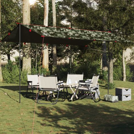 vidaXL Telone da Campeggio Mimetica 506x306 cm Impermeabile