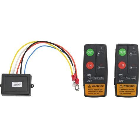 Kit de télécommande de treuil sans fil, portée de 75 pieds, 12V 24V, haute sensibilité universpour voiture, ATV et camion (1/5)