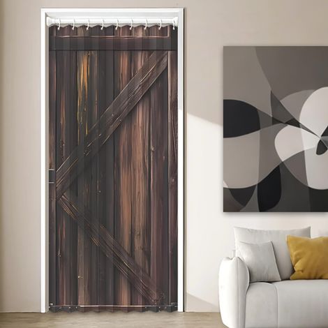 Rideau de porte magnétique occultant et imprimé floral - Séparateur de pièce pliable pour salle de bain, chambre à coucher, salon (105 cm x 200 cm, design I) (1/5)