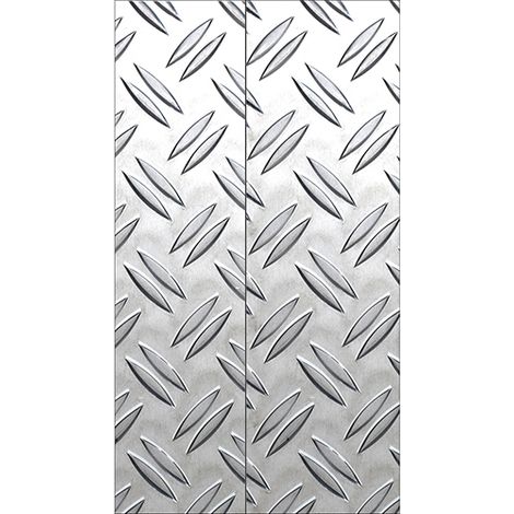 Sticker réfrigérateur et lave vaisselle, métal illusion design contemporain élégance urbaine déco, 180 cm X 100 cm (1/4)