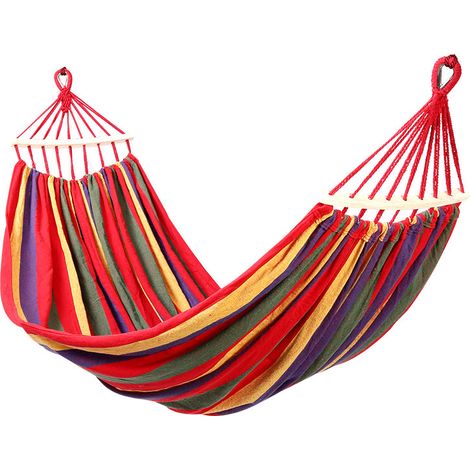 Filiyano-Hamac en toile renforcée anti-basculement, simple et idéal pour se détendre en extérieur. (1/3)