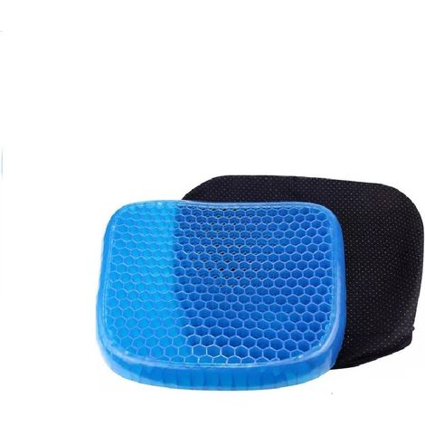 Cojín ergonómico de gel anti-decúbito transpirable para uso prolongado 37x30x4cm (1/5)