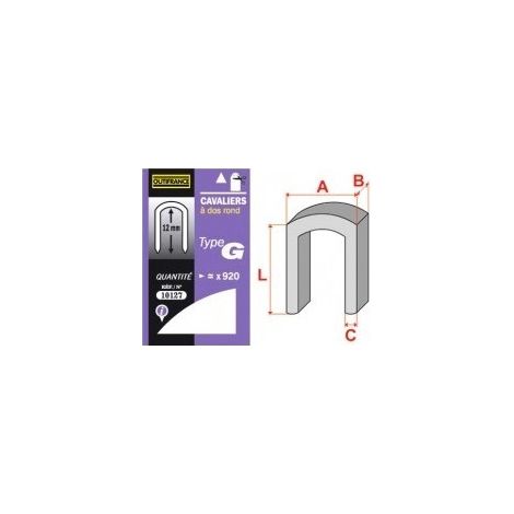 Agrafe Cavalier Type G T25 14mm10147 V