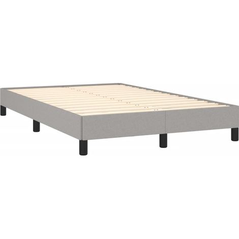 vidaXL Cadre de lit sans matelas gris clair 120x190 cm tissu