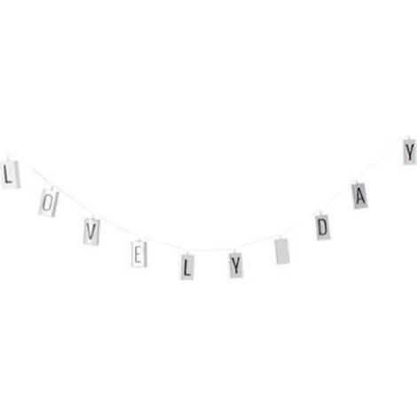 Guirlande Lumineuse 10 LED "Lettres" 120cm Noir & Blanc