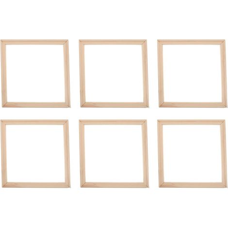 6 Pièces Cadres Bois pour Peintures sur Toile Cadre pour Loisirs Créatifs et Décoration Murale pour Portraits (1/5)