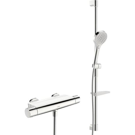 Hansa Optima - Set de douche avec thermostat, 3 jets, chrome 48130331 (1/2)