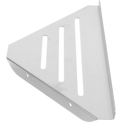 Étagère d'angle de douche en acier inoxydable, fixation murale, sans perçage, rangement pour salle (1/5)