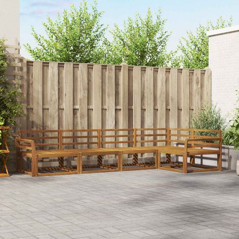Outdoor-Sofagarnitur 5 pcs Natur Massivholz Akazie