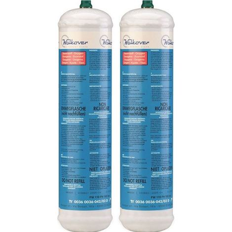 Kemper – Lot de 2 bouteilles d'oxygène jetable 110 bar – Connexion M10 – Soudure bi-gaz – 110 litres – Cartouches non rechargeables