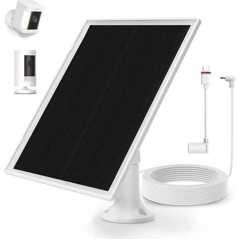 Convient au chargeur solaire de caméra Ring, compatible avec la version de batterie Ring Stick Up Cam, Spotlight Plus/Pro, charge rapide 6 W (1/5)