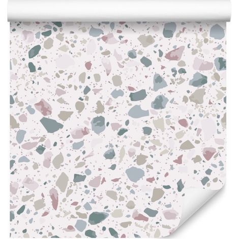 Papier peint imitation terrazzo pour salon et chambre 50x1000 cm (1/5)