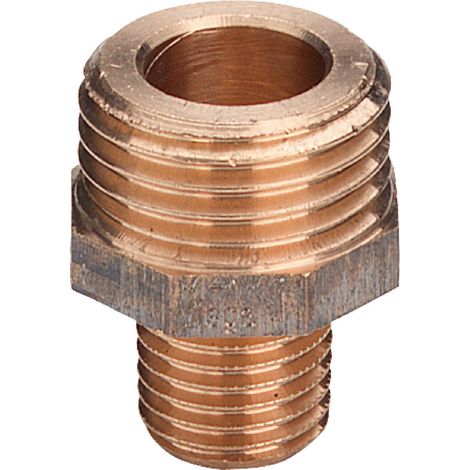 Viega Nipplo di transizione, R 1, G 11/2 bronzo rosso o silicio Modello 3247, 458843