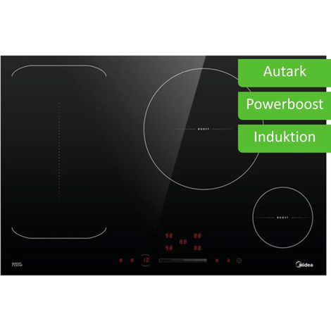 Midea Induktionskochfeld autark 77cm Booster rahmenlos FlexZone KI800IX