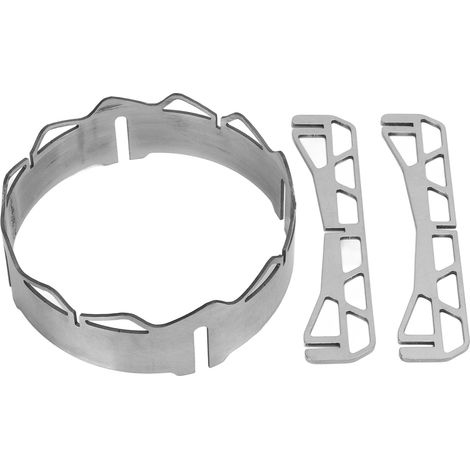 Pare-vent en acier inoxydable pour gazinière, anneau anti-vent pour cuisson extérieure, équipement de camping (1/5)