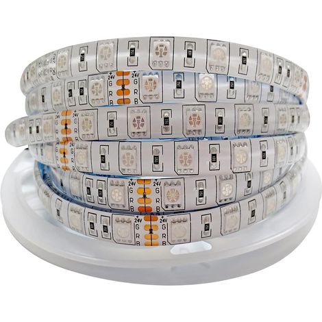JSSEVN - 5V LED-Streifen, RGB-Farbstreifen 5M 5050 IP65 wasserdicht 300 LEDs Lichtleiste für Schlafzimmer, Küchendekoration (1/5)