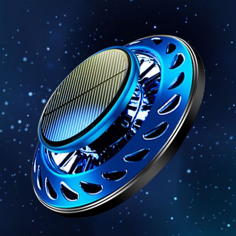 Diffuseur d'huiles essentielles pour voiture, rotatif, élimine les odeurs, parfum longue durée, soulage le stress, désodorisant bleu (1/5)