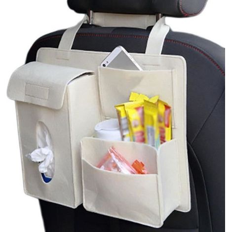 Organisateur de Siege Arriere - Feutre - 28 x 32 x 2.5 cm - Universel pour Voiture - 1 Piece (1/3)