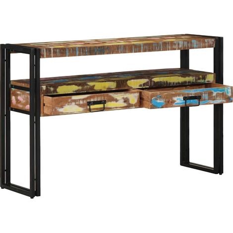 Maison Exclusive - Tavolo consolle 120 x 33 x 75 cm Legno Recuperato Massello
