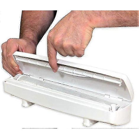 Distributeur de film alimentaire ou de papier aluminium blanc, en plastique, 30 cm (2025) (1/4)