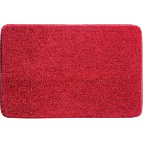 Badematte, rutschfeste, dicke Badematte, saugfähige Duschvorhangmatte, ultraweiche Mikrofaser-Bodenmatte, rot, 80 x 120 cm (1/4)