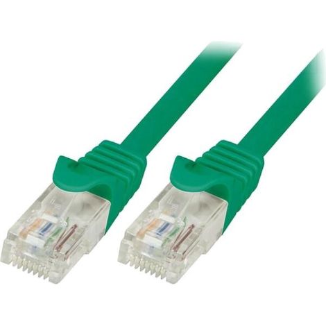 Cable reseau RJ45 male U-UTP Cat.6 vert- 1m