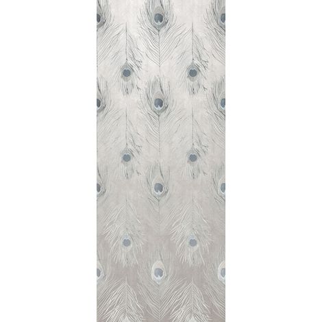 Komar Wandtapete - Pfauenfedern - 250 x 100 cm - Vlies Digitaldruck - klassischer Stil (1/2)