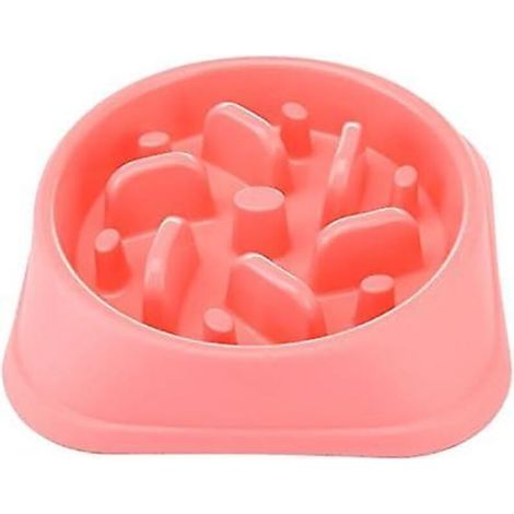 Gamelle rose pour chien avec alimentation lente et design antidérapant pour des repas interactifs et amusants. (1/5)