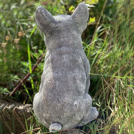 Statue de chien en résine, décoration de jardin mignonne, ornement, sculpture (1/5)