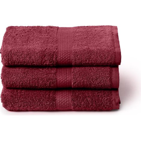 Grande serviette de bain 3 x 55 x 105 cm, set de bain 100% coton, doux et absorbants, idéal pour salle de bain, visage et usage quotidien, serviette de douche, grande (1/5)