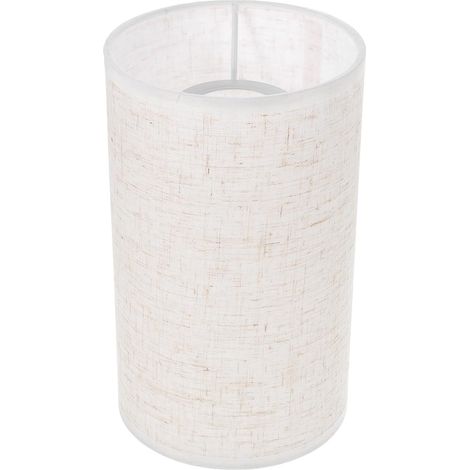 Abat jour cylindrique en tissu culot E27 cache lampe (1/5)