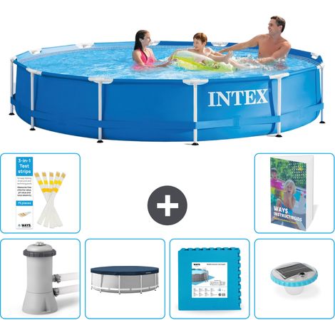 Frame Pool Rund - 366x76 cm - 7-teilig S348