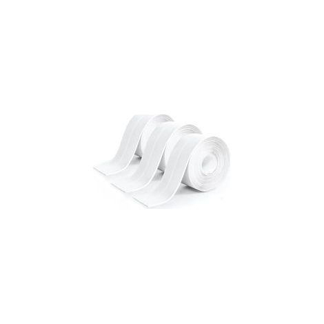 Rouleau de 3 pièces de mastic de salle de bain en silicone blanc, ruban adhésif blanc, ruban d'étanchéité de cuisine, anti-fuite adapté à la salle de bain, aux toilettes, à de nombreuses occasions (32