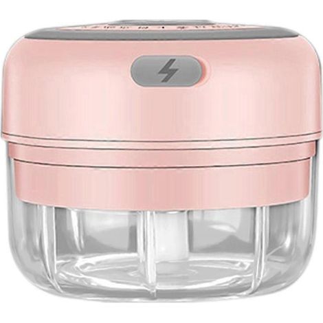 Presse-ail électrique Mini hachoir Machine à gingembre Rose-- (1/5)