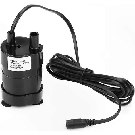Pompe submersible sans balais 12V DC pour fontaine solaire, irrigation jardin, machine à laver, mini pompe eau haute pression hydraulique (1/5)
