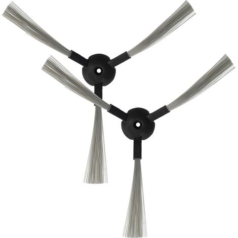 vhbw 2x Brosse latérale compatible avec H.Koenig SWR28 SWR22 robot aspirateur - Lot de brosses, noir / gris (1/4)