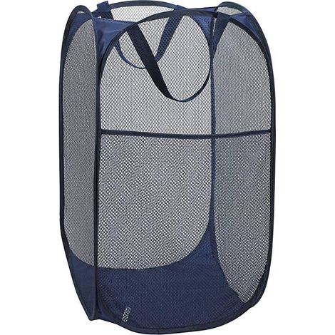Panier à linge grande capacité en maille polyester pliable (1/5)